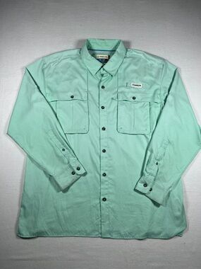Magellan Outdoors Gear Mens Angler Fishing Shirt Mint Green Size XL Mag Wick